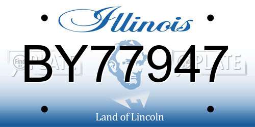 BY77947 Illinois License Plate