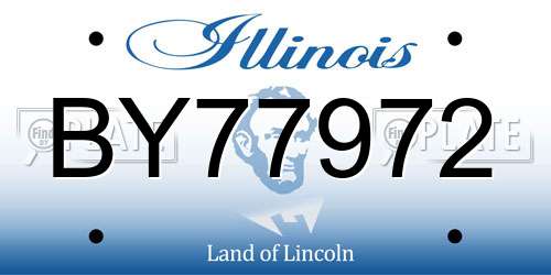 BY77972 Illinois License Plate