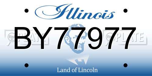 BY77977 Illinois License Plate