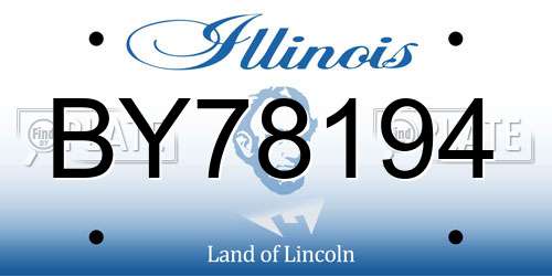 BY78194 Illinois License Plate