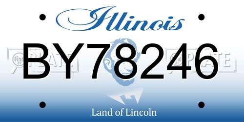 BY78246 Illinois License Plate