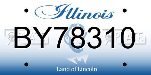 BY78310 Illinois License Plate