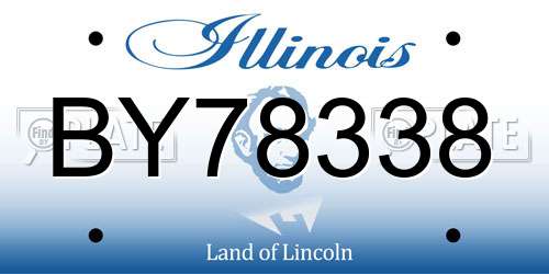 BY78338 Illinois License Plate