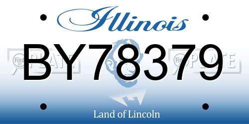 BY78379 Illinois License Plate