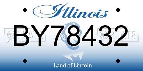 BY78432 Illinois License Plate