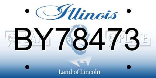 BY78473 Illinois License Plate