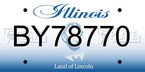 BY78770 Illinois License Plate