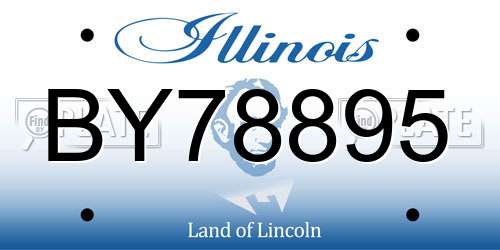 BY78895 Illinois License Plate