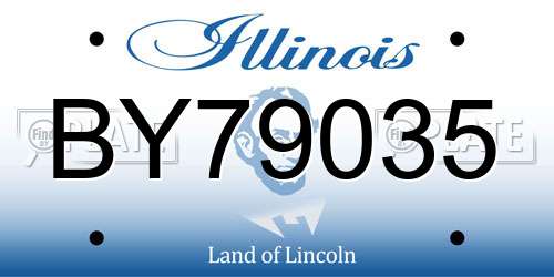 BY79035 Illinois License Plate