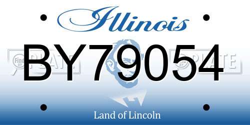 BY79054 Illinois License Plate