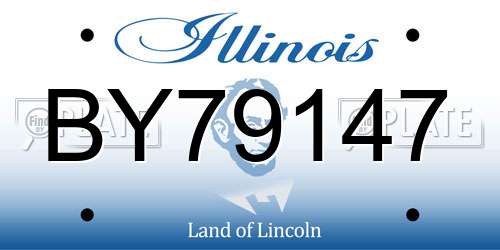 BY79147 Illinois License Plate
