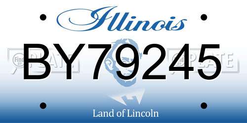 BY79245 Illinois License Plate