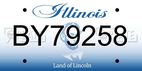BY79258 Illinois License Plate
