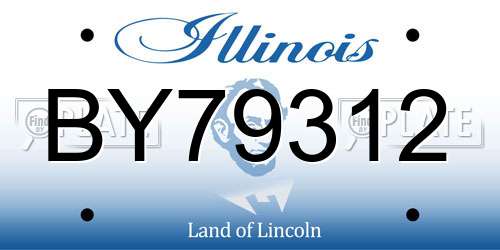 BY79312 Illinois License Plate