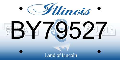 BY79527 Illinois License Plate