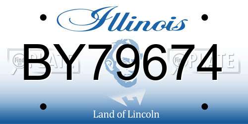 BY79674 Illinois License Plate