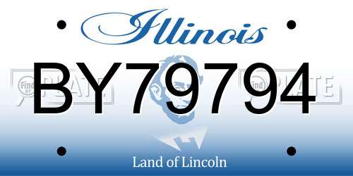 BY79794 Illinois License Plate