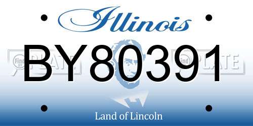 BY80391 Illinois License Plate