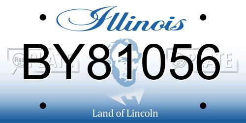 BY81056 Illinois License Plate