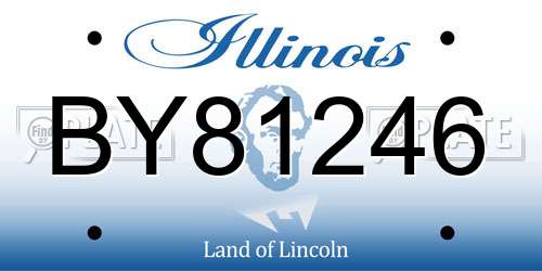 BY81246 Illinois License Plate