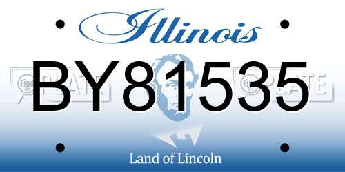 BY81535 Illinois License Plate