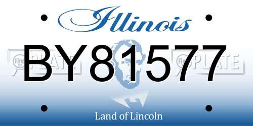 BY81577 Illinois License Plate