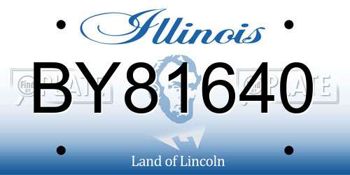 BY81640 Illinois License Plate