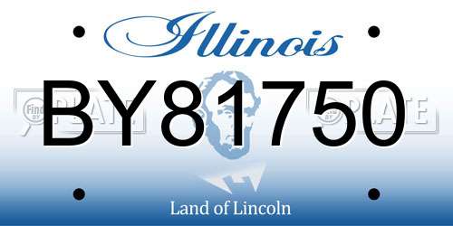 BY81750 Illinois License Plate