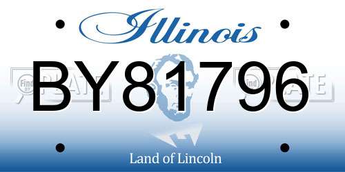 BY81796 Illinois License Plate