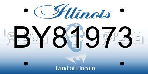 BY81973 Illinois License Plate