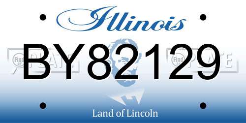 BY82129 Illinois License Plate