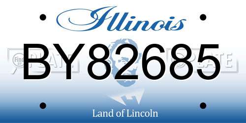 BY82685 Illinois License Plate