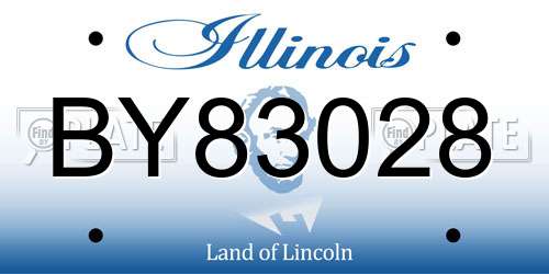 BY83028 Illinois License Plate