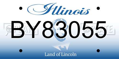 BY83055 Illinois License Plate