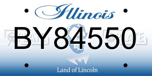 BY84550 Illinois License Plate