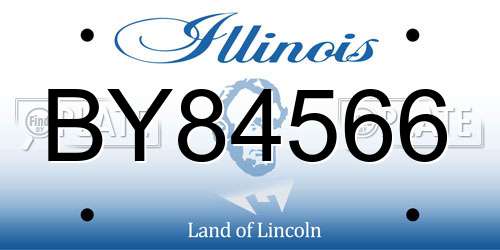 BY84566 Illinois License Plate