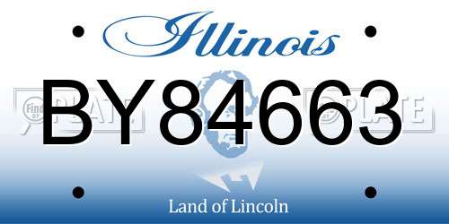 BY84663 Illinois License Plate