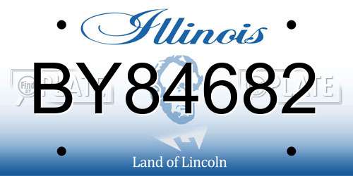 BY84682 Illinois License Plate