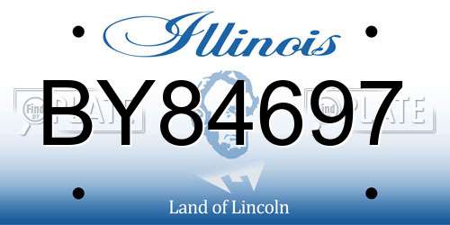 BY84697 Illinois License Plate