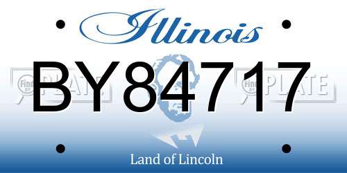 BY84717 Illinois License Plate