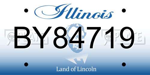 BY84719 Illinois License Plate