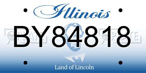 BY84818 Illinois License Plate