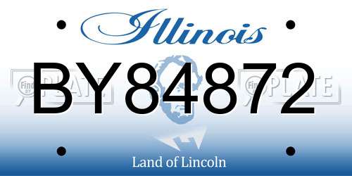 BY84872 Illinois License Plate