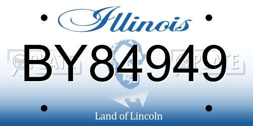 BY84949 Illinois License Plate