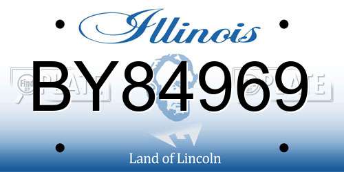 BY84969 Illinois License Plate