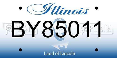 BY85011 Illinois License Plate