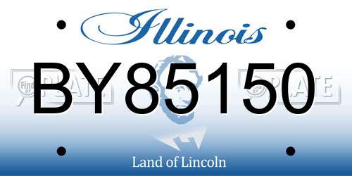 BY85150 Illinois License Plate