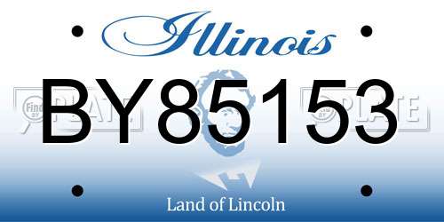 BY85153 Illinois License Plate