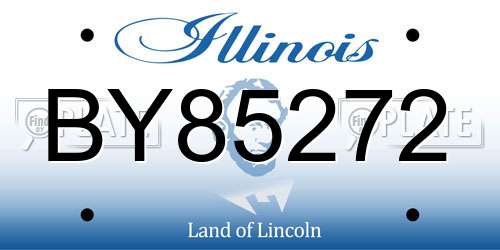 BY85272 Illinois License Plate
