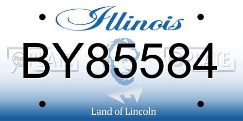 BY85584 Illinois License Plate